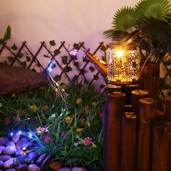 Кана за вода на слънчева батерия, выдолбленная лампа, led лампа за вътрешен двор, градина на Коледа, Хелоуин, украса на ландшафта